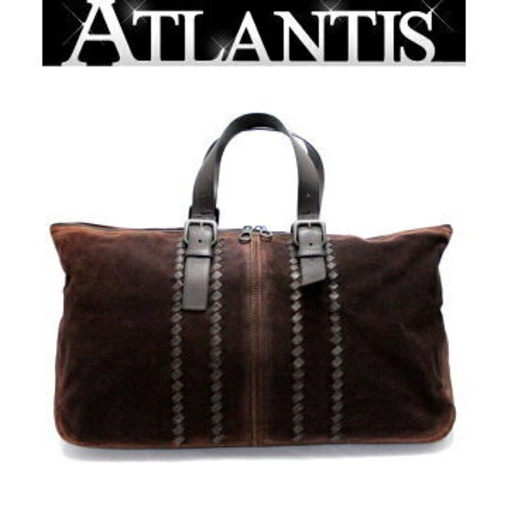 Bottega Veneta Boston Bag Brown Suede Leather